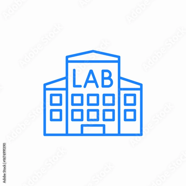 Fototapeta laboratory building exterior icon sign vector