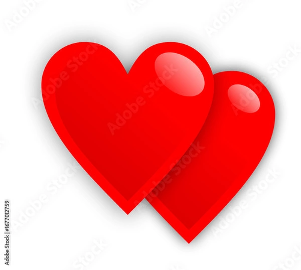 Obraz two red hearts