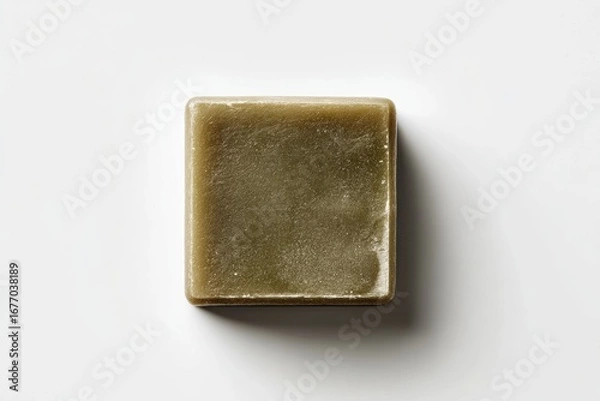 Obraz Olive-toned bar soap, square shape, studio shot