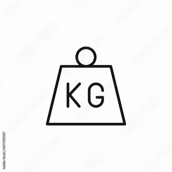 Obraz weighing scale kg icon sign vector