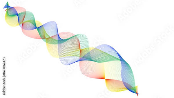 Obraz abstract colorful wave