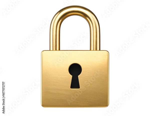 Fototapeta 3D security lock transparent background