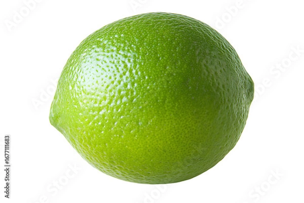 Fototapeta Vibrant Green Lime Fruit Close Up Texture isolated on a transparent background citrus