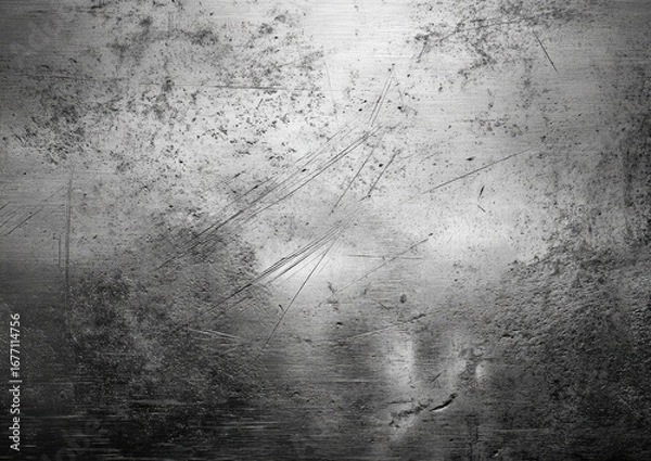 Fototapeta Abstract grayscale image of a scratched metal surface