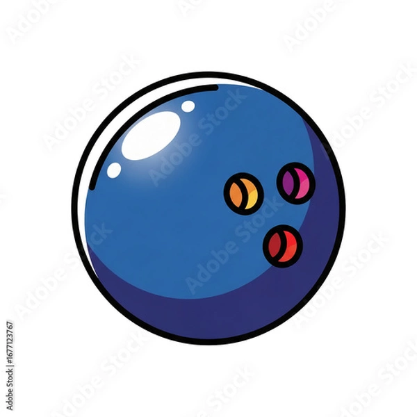 Obraz Colorful bowling ball illustration.