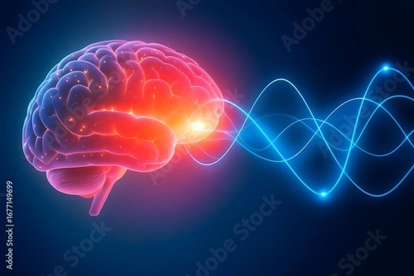 Obraz Abstract Brainwaves and Creative Thinking