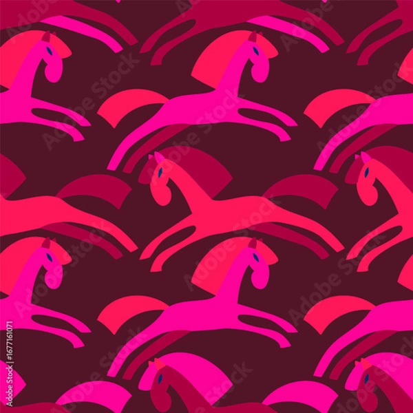 Obraz Horse pattern on dark