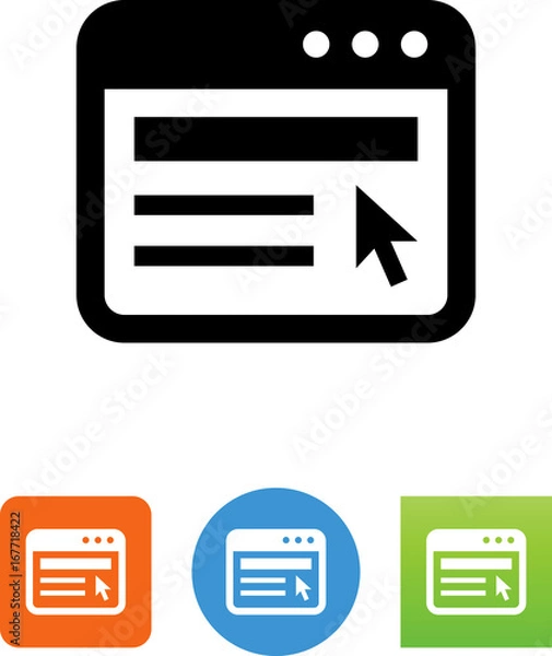 Fototapeta Web Page Icon - Illustration