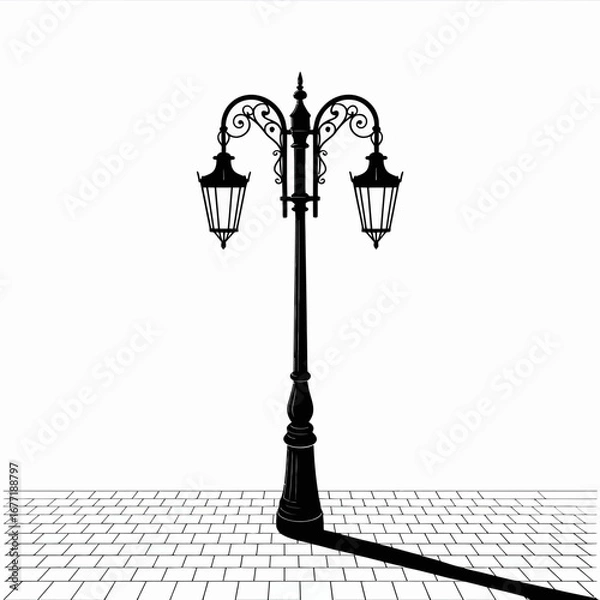 Obraz street lamp vector