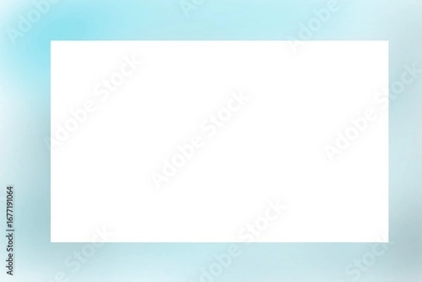 Obraz Light blue gradient border with a white center, symbolizing clarity and freshness, perfect for World Water Day or International Oceans Day. Presentation, websites, or as a minimalistic design backdrop