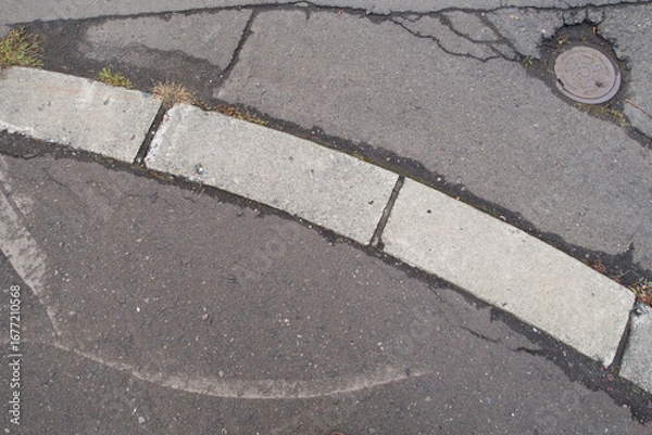 Fototapeta 道路の縁石