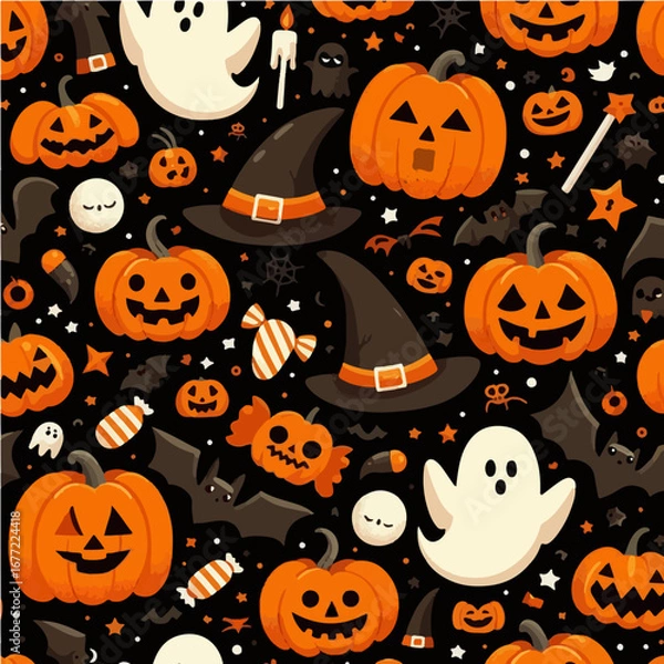 Obraz Seamless vector pattern of halloween