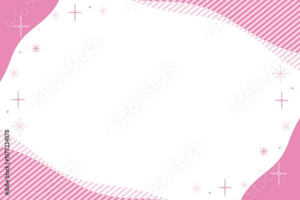 Fototapeta ポップデザインのフレーム（ピンク）