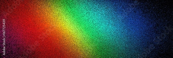 Fototapeta Abstract diagonal spectrum of vibrant colors with a textured granular appearance