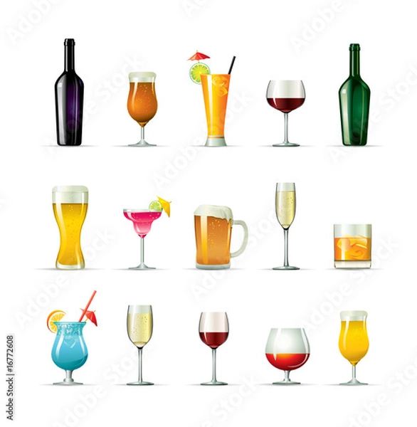 Obraz drink icons