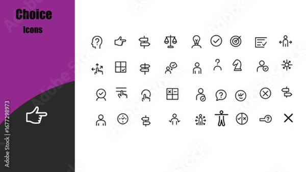 Fototapeta Choice Icons set