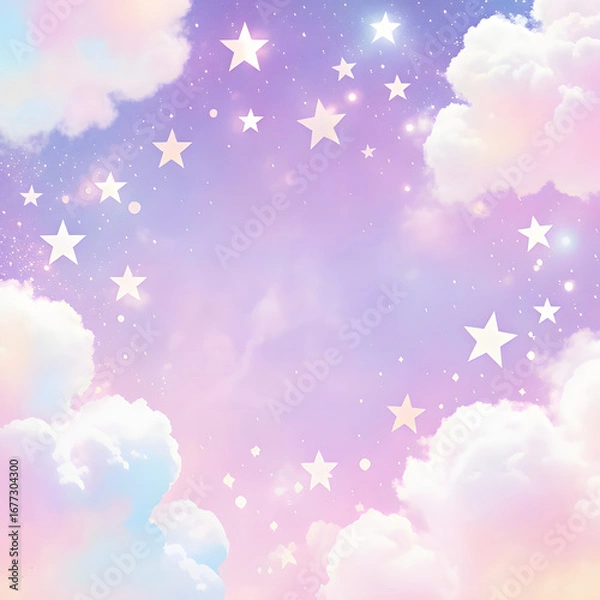 Obraz pink sky with clouds