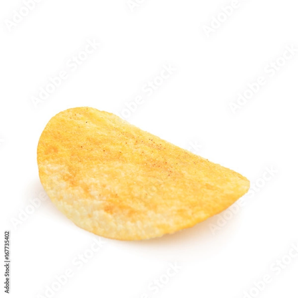Fototapeta close up of hot and spicy flavor crispy potato chips on isolated with background with clipping path