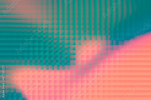 Fototapeta Ribbed glass gradient background. Elegant abstract glass gradient chequered background.