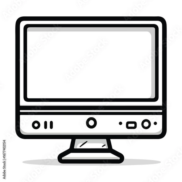 Fototapeta  vector illustration computer monitor