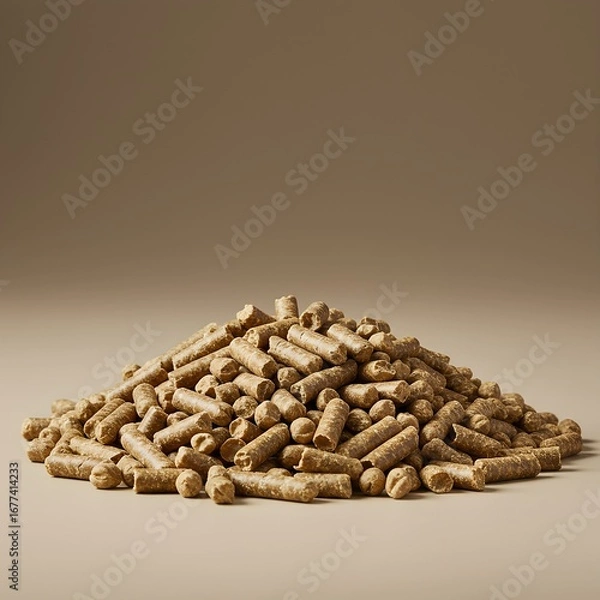 Fototapeta poultry feed pellets made with grains, soy, and vitamins
