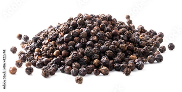 Obraz Black pepper isolated on a transparent background