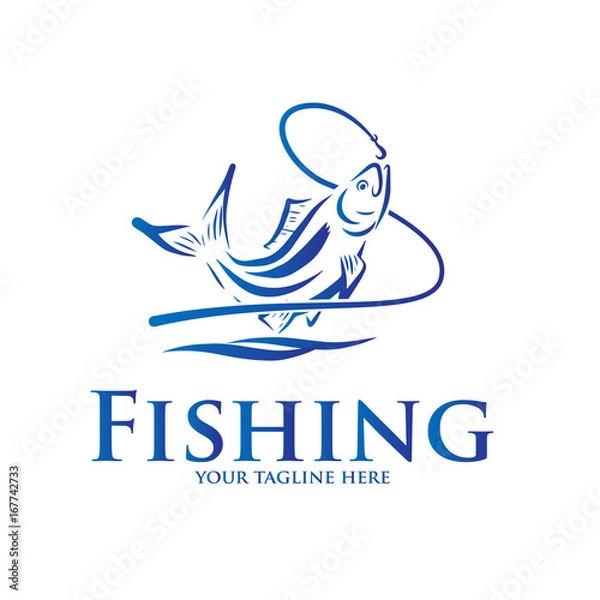 Obraz fishing logo