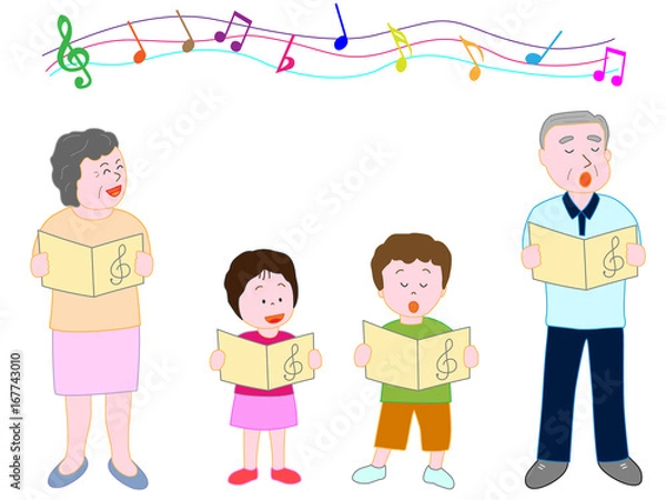 Obraz 家族で音楽を楽しむ
