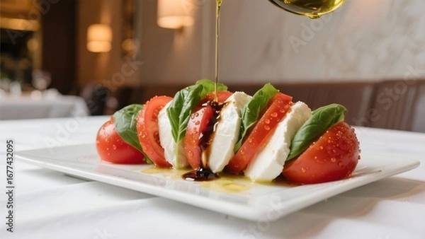 Obraz 카프레제샐러드_고급레스토랑_음식사진