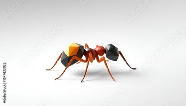 Fototapeta Geometric Ant An ant shape using geometric forms