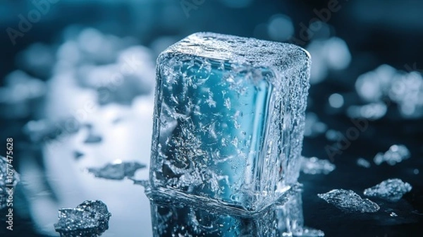 Fototapeta High-resolution image of a modern smartphone frozen