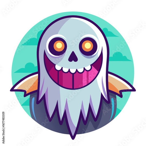 Obraz funny ghost scary face e