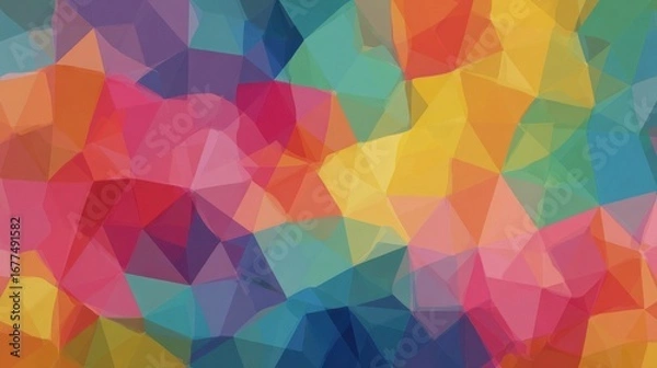 Obraz Vibrant Polygonal Abstract Background
