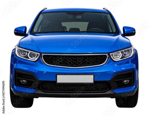 Obraz Blue SUV with Black Accents, Isolated on Transparent Background