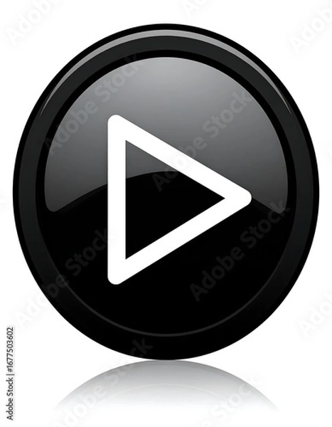 Obraz Black play button