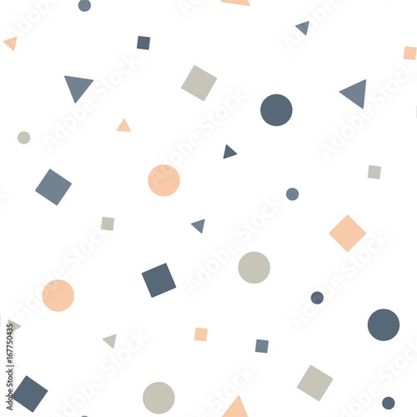 Obraz Memphis geometric shapes seamless pattern 