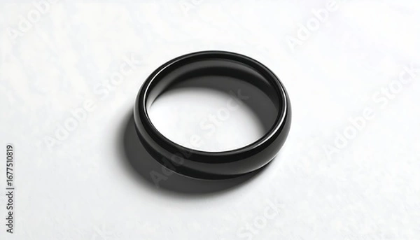 Obraz Black ring on a light surface