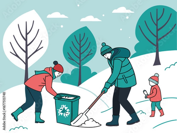 Fototapeta -winter-eco-friendly-practices---snow-and-environm.eps