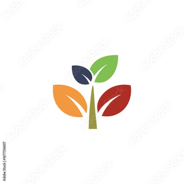 Obraz agriculture and eco-friendly themed vector logos.