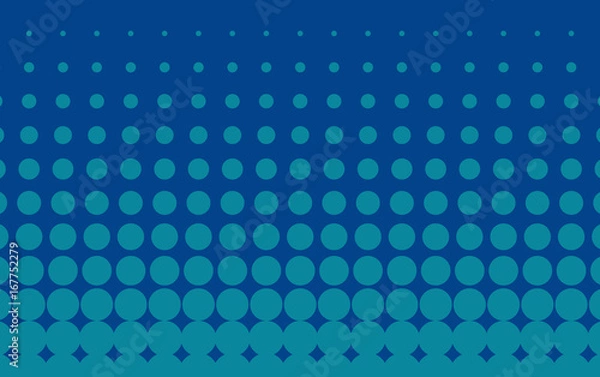 Fototapeta Halftone pattern. Comic background.  blue color Vector illustration