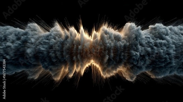 Fototapeta Dynamic image captures sound wave distortion in air Science visualization