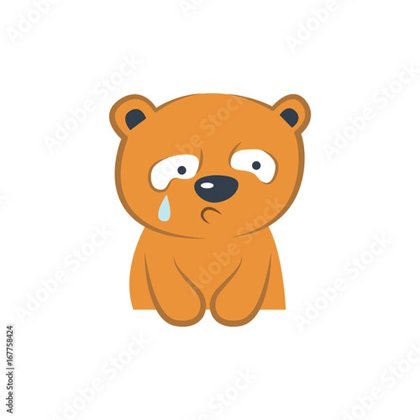 Fototapeta Cute bear crying