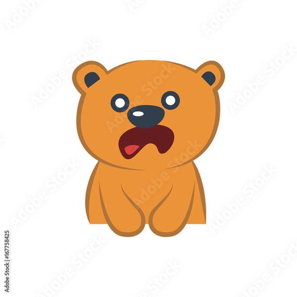 Fototapeta Cute bear astonished