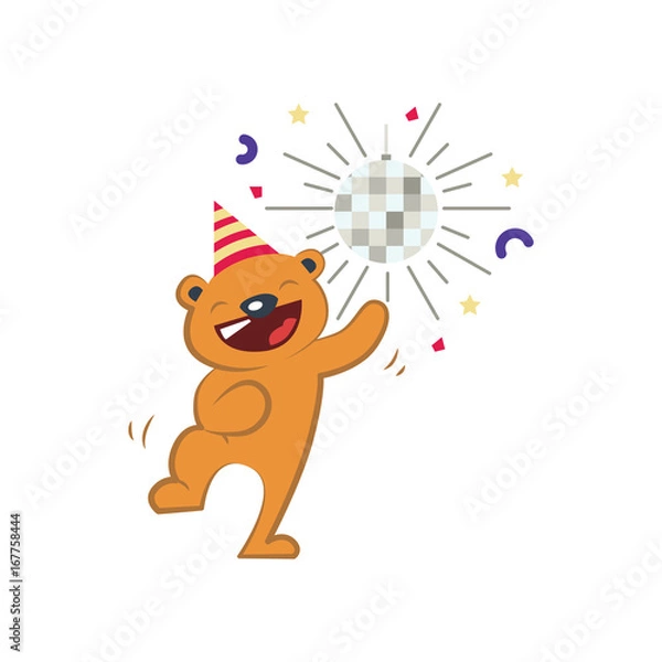 Fototapeta Cute bear dancing