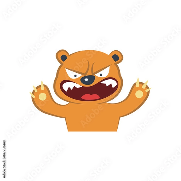 Fototapeta Cute bear furious