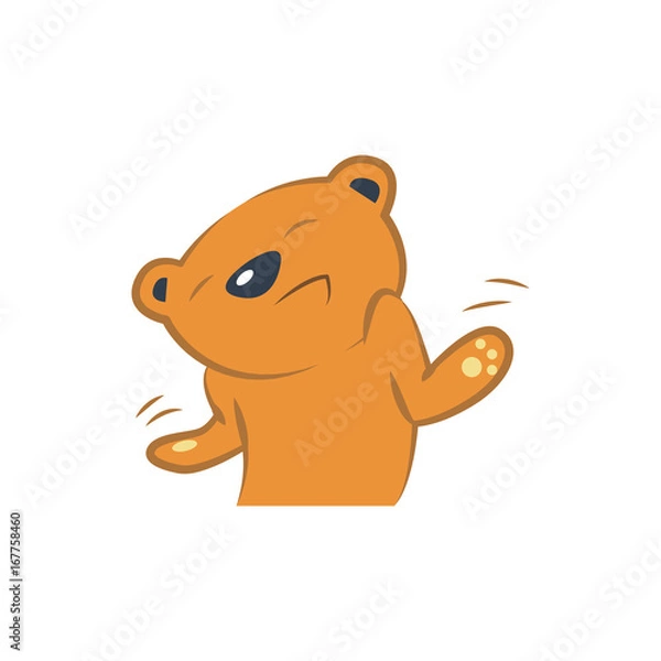 Fototapeta Cute bear ignoring