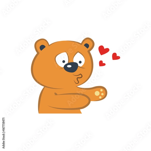 Fototapeta Cute bear in love