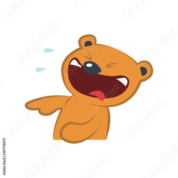Fototapeta Cute bear laughing