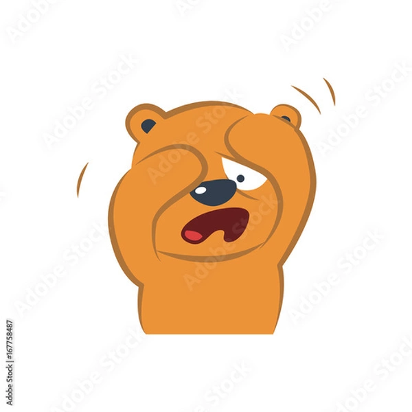 Fototapeta Cute bear scared