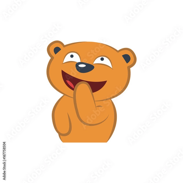 Fototapeta Cute bear thinking